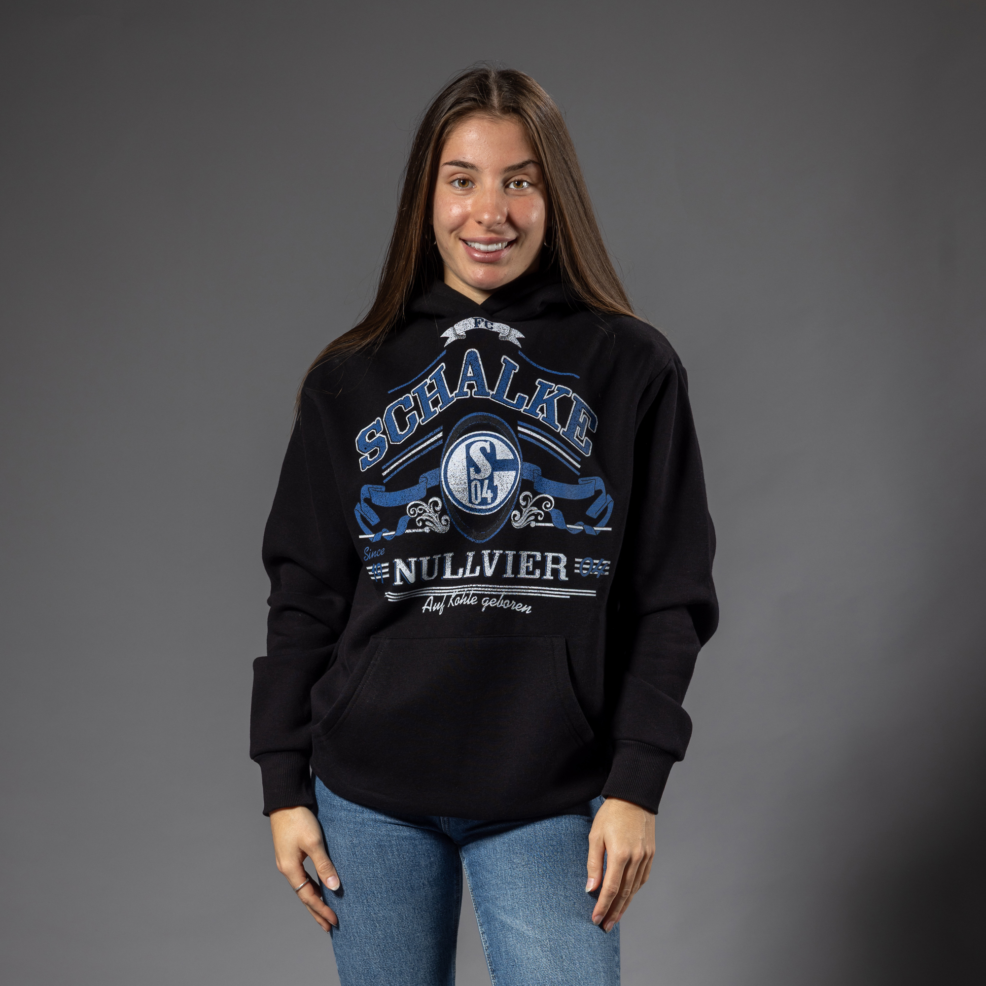 Kapuzen-Sweat Vintage schwarz
