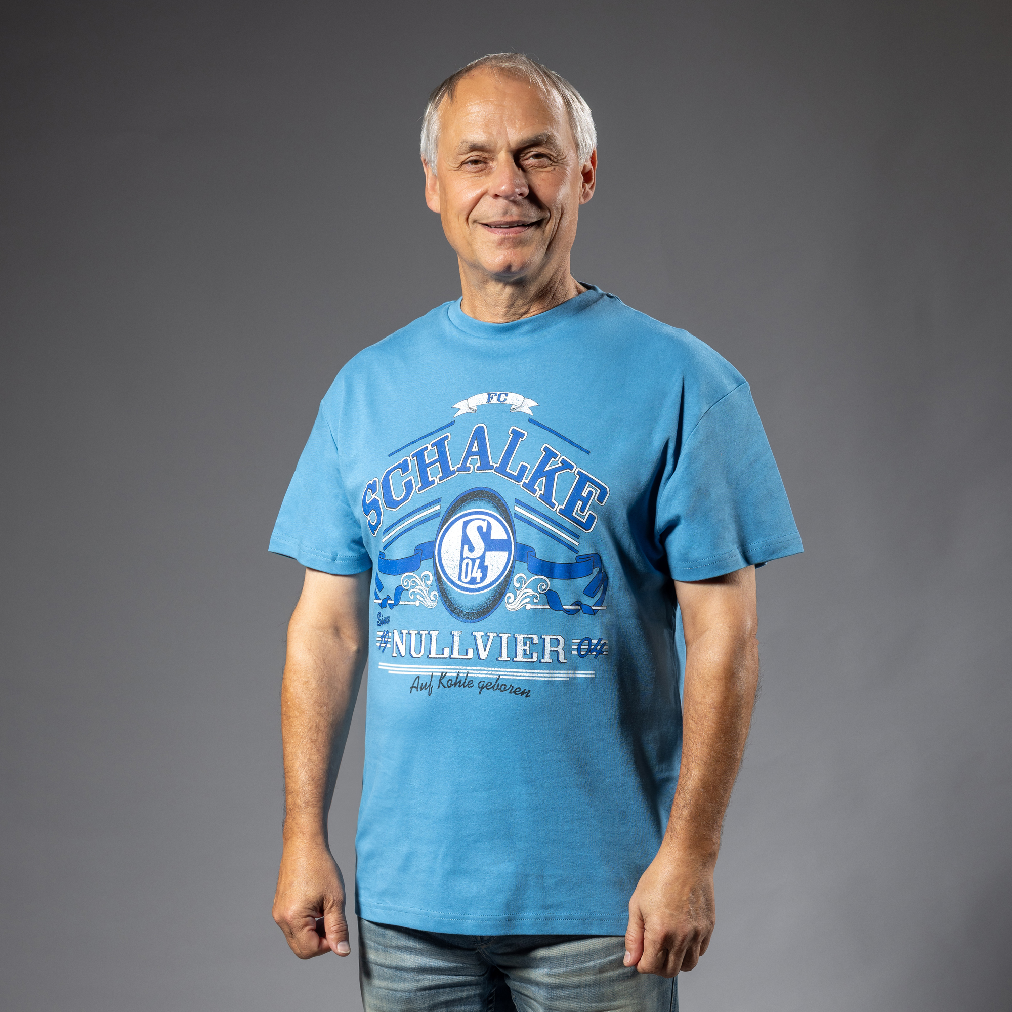 T-Shirt Vintage blau