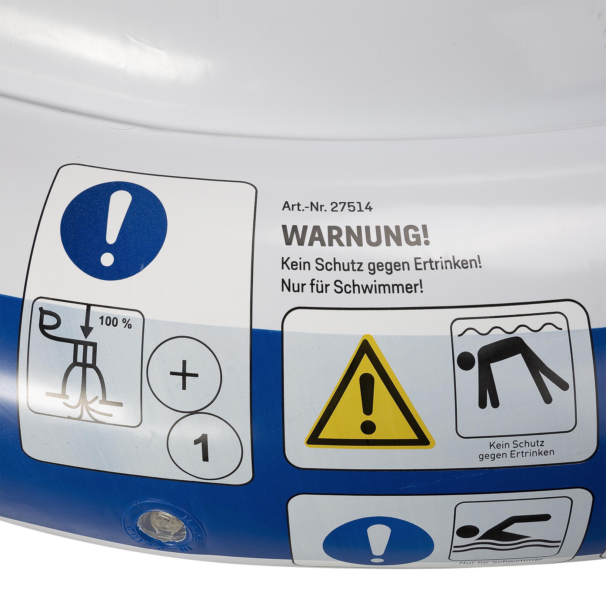 Badeinsel Warnhinweise