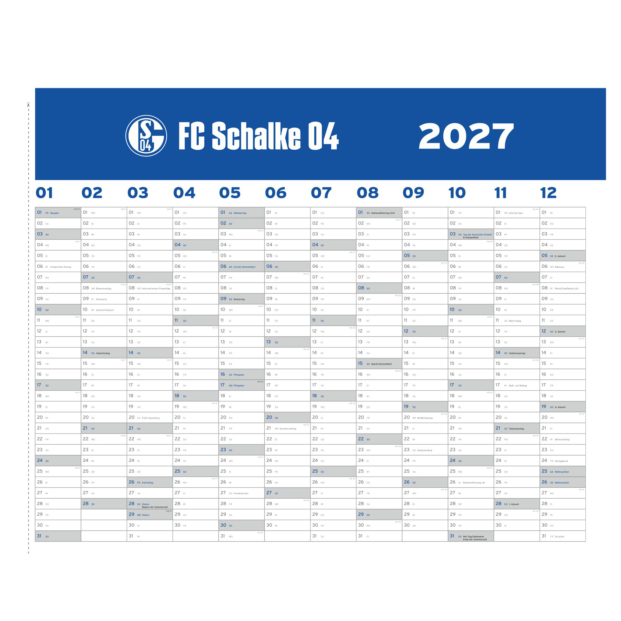 Schalke Jahresplaner 2027