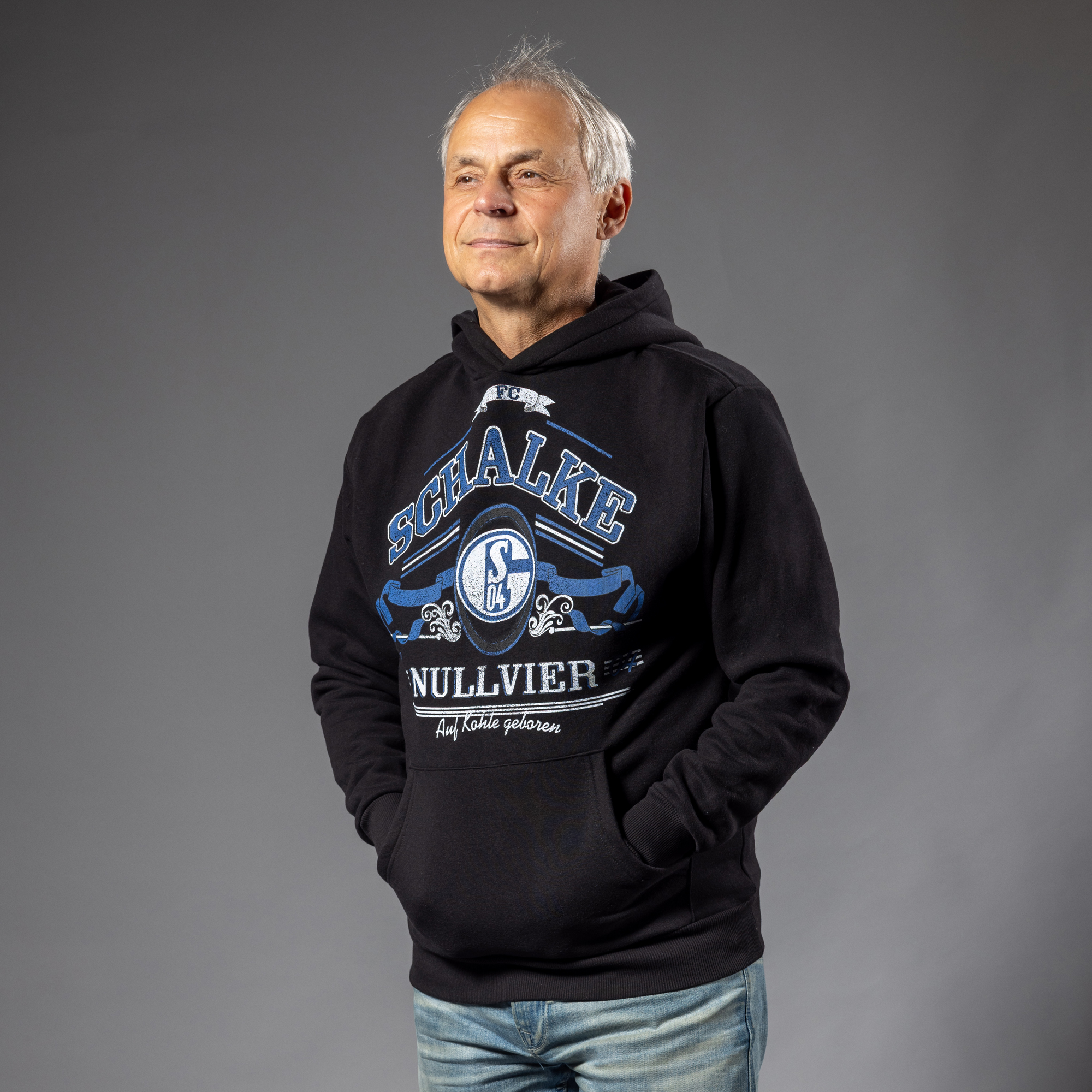 Kapuzen-Sweat Vintage schwarz
