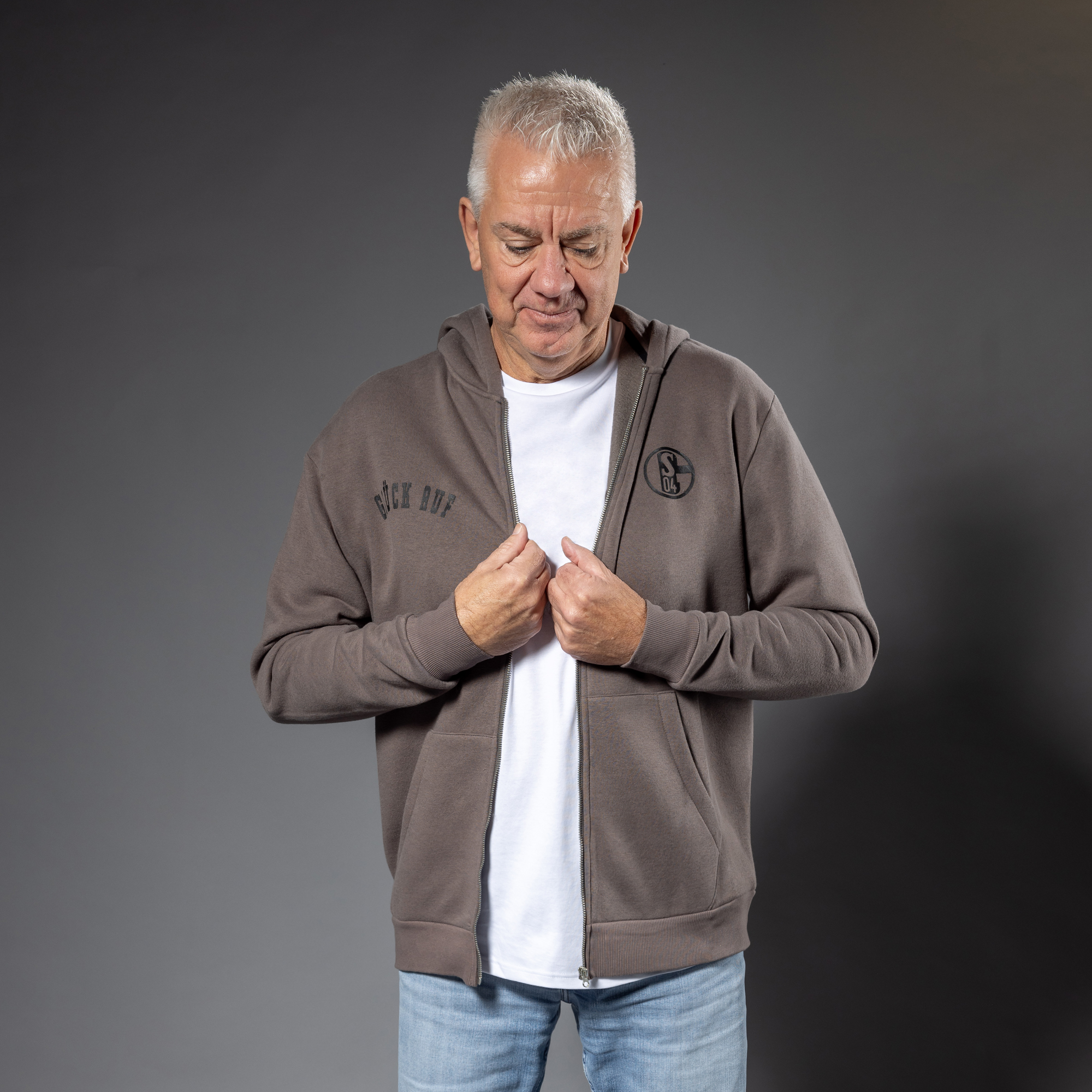 Kapuzen-Jacke Heritage anthra