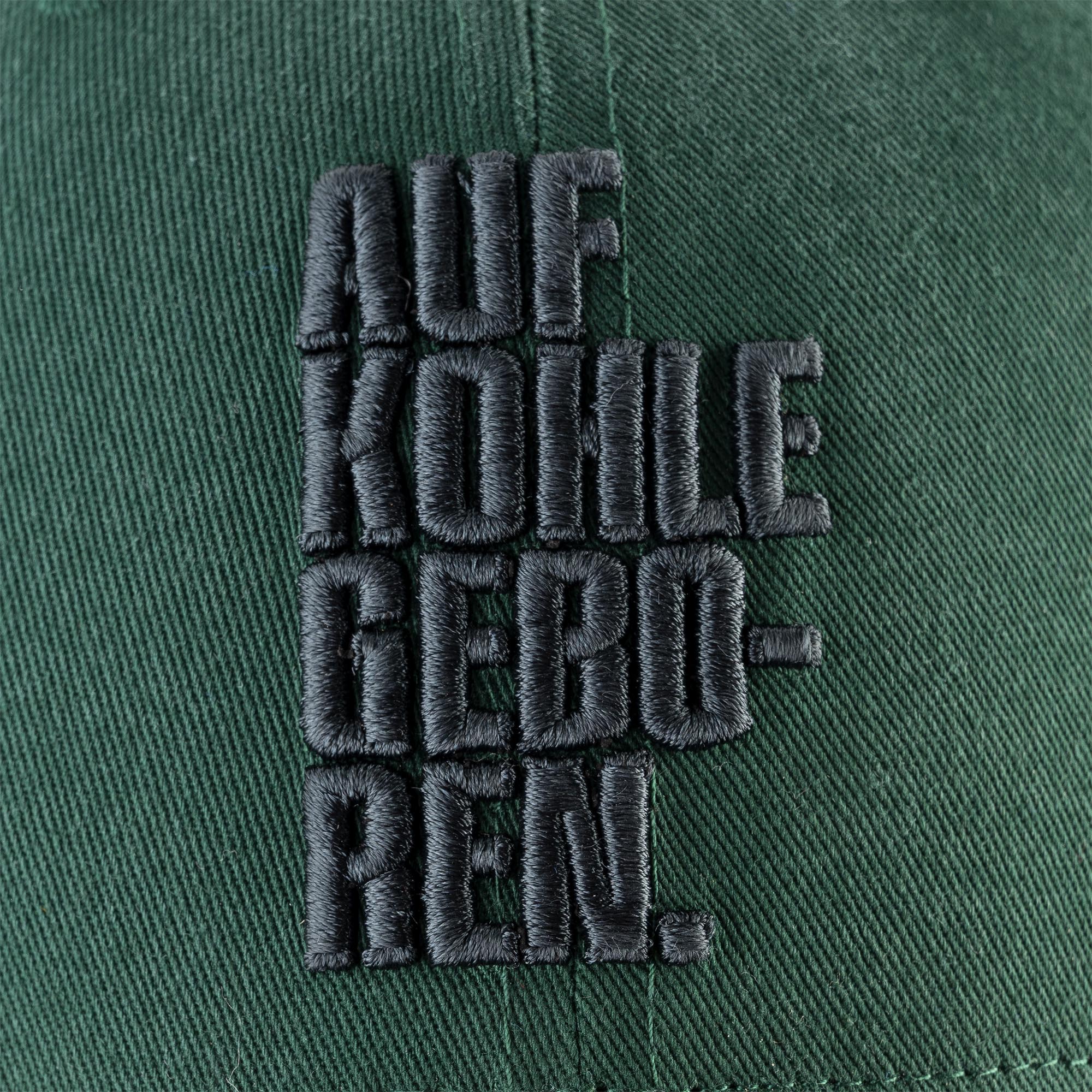 Stickerei AUF KOHLE GEBOREN