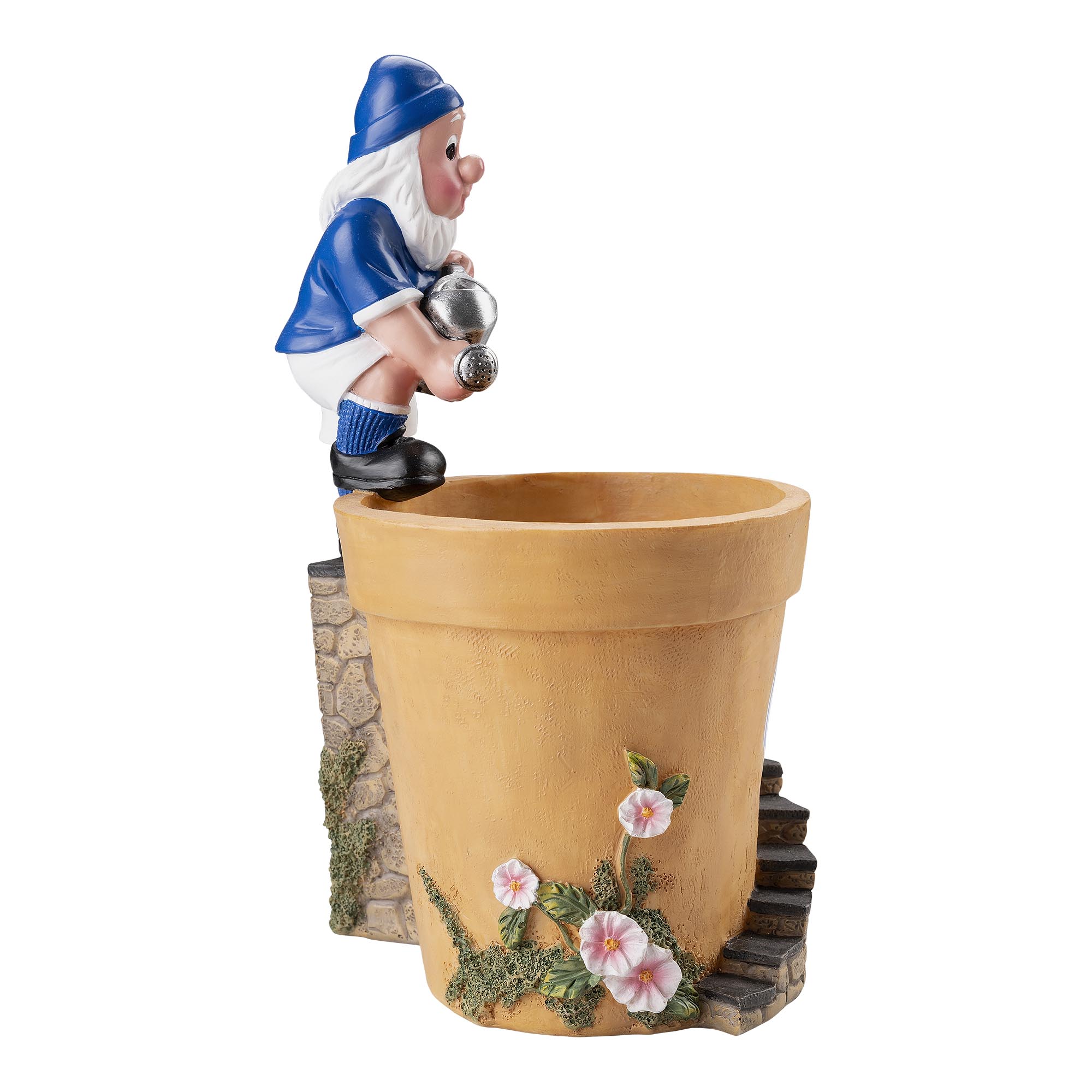 Blumentopf mit Blumen verziert