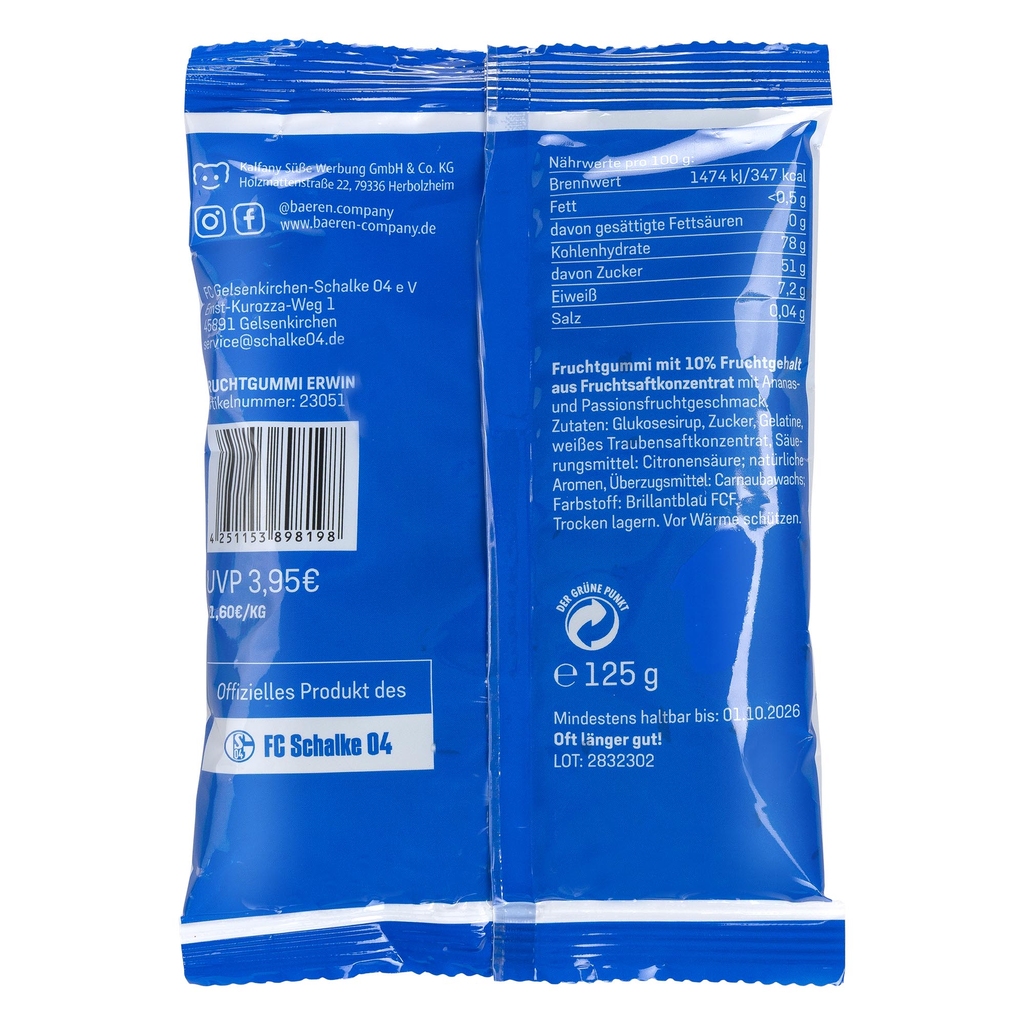 Fruchtgummi Nährwerte