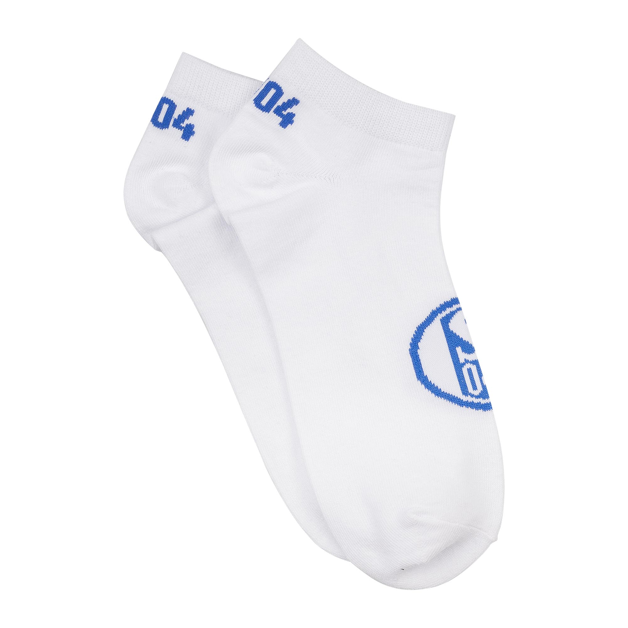 Socke Weiß mit S04 Logo