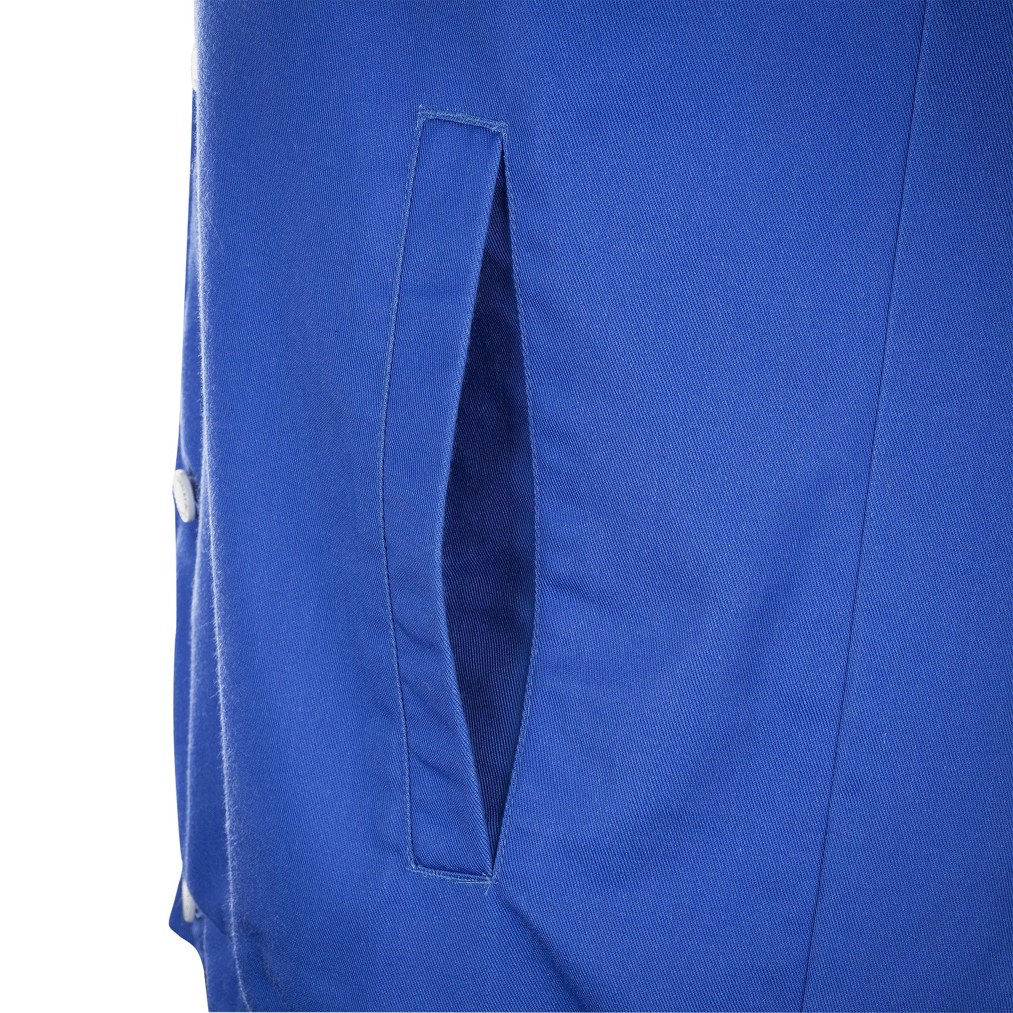 S04 Jacke blau & weiss Detail