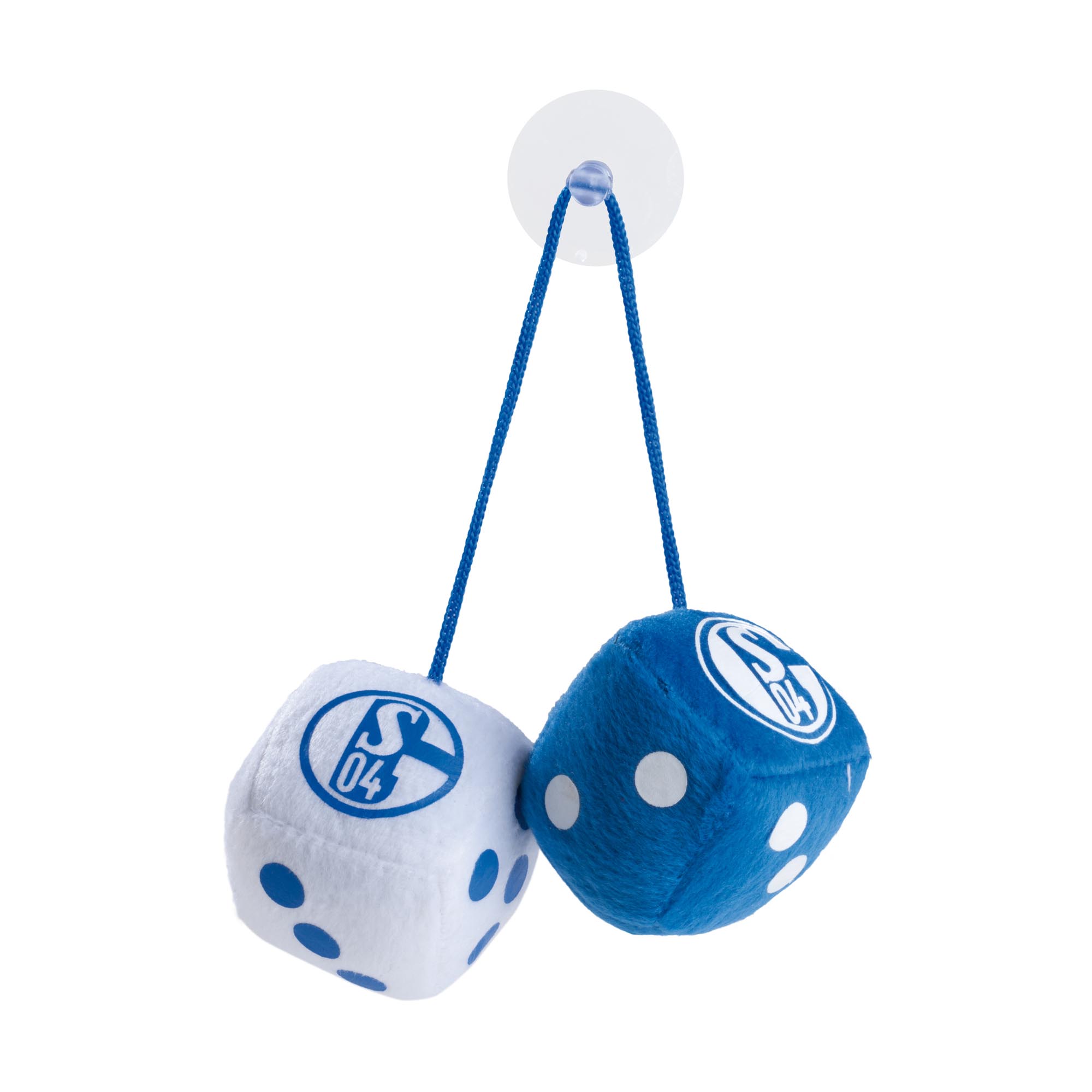 Details for Car dice blue and white