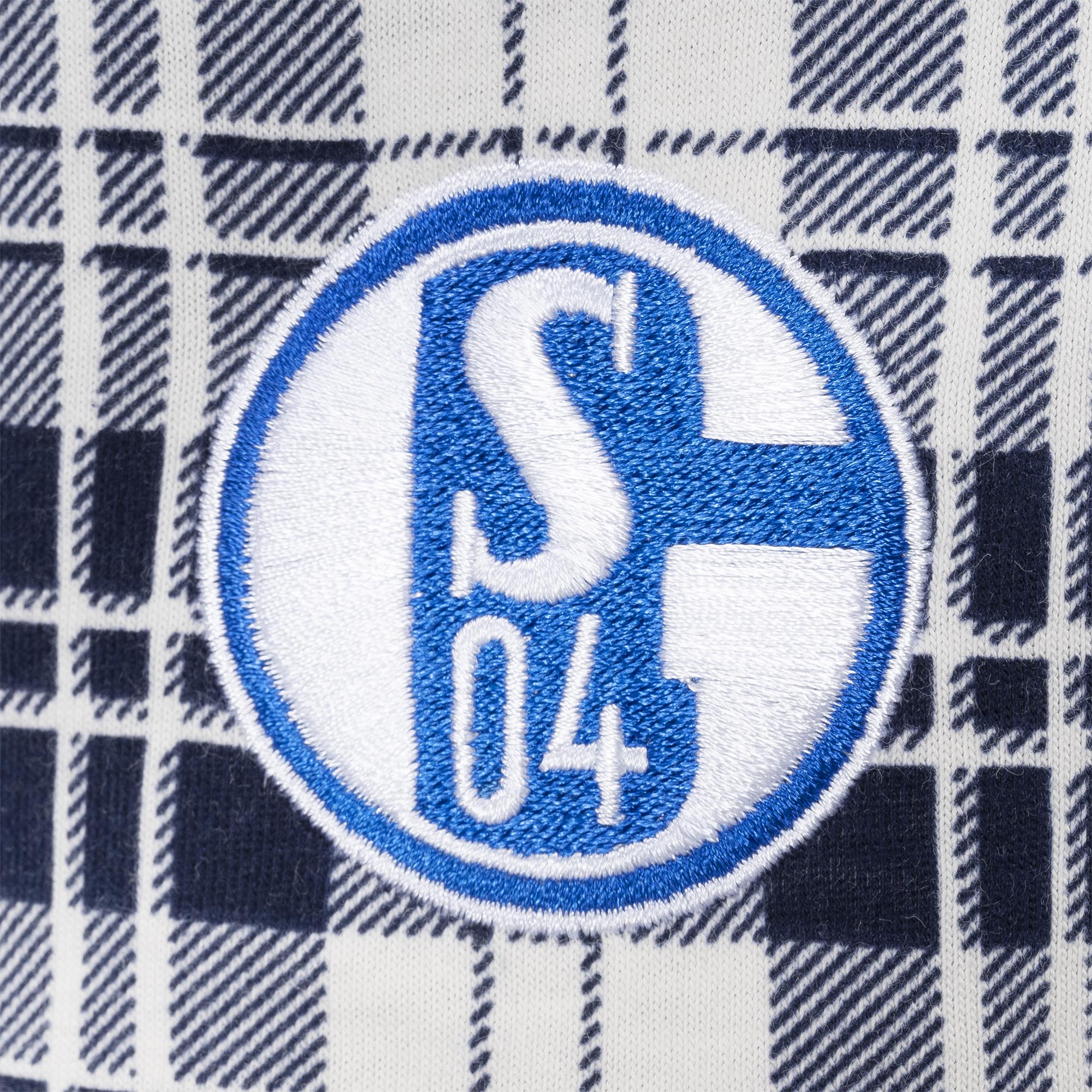 Pyjama Herren kariert S04 Logo