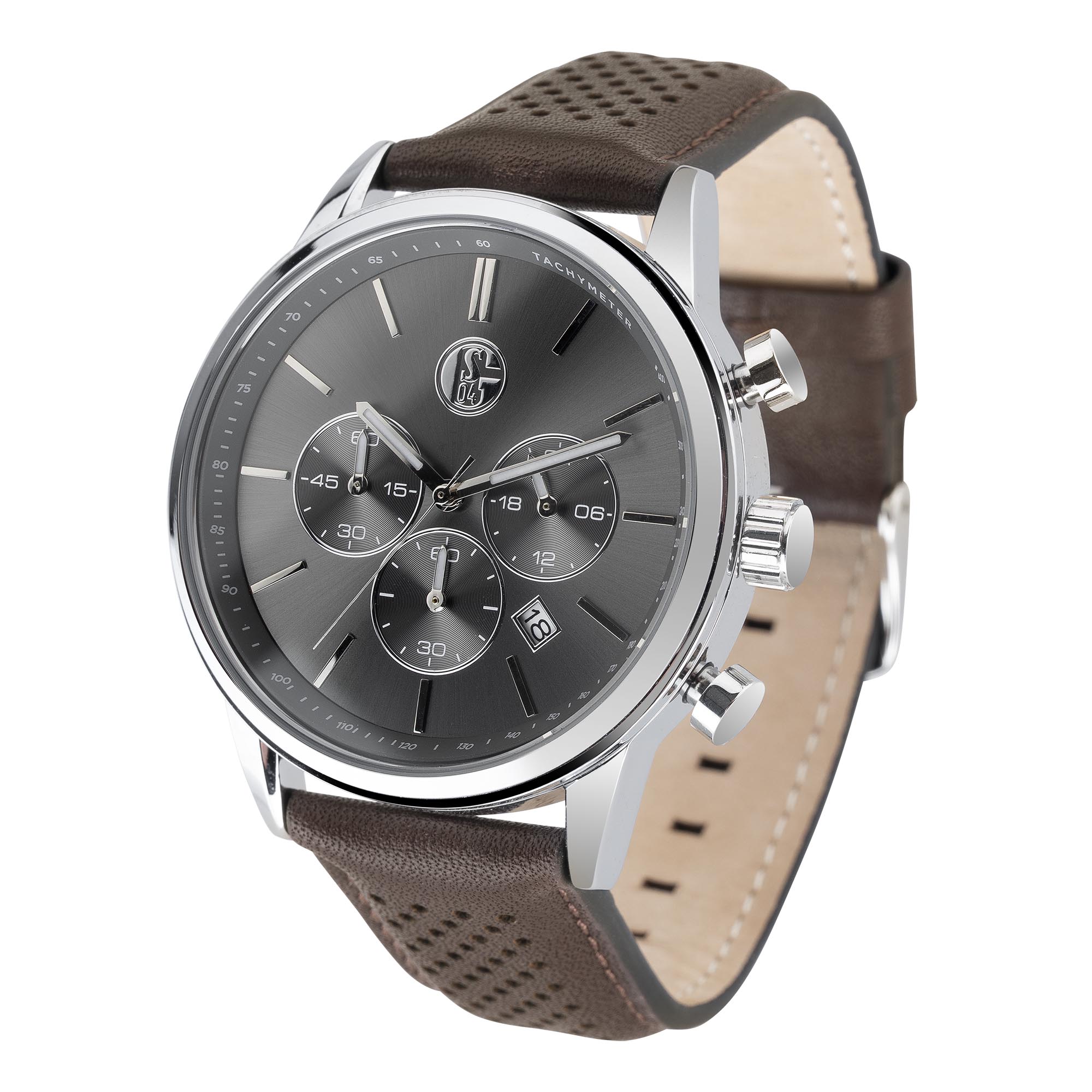 Details for Chronograph with leather strap