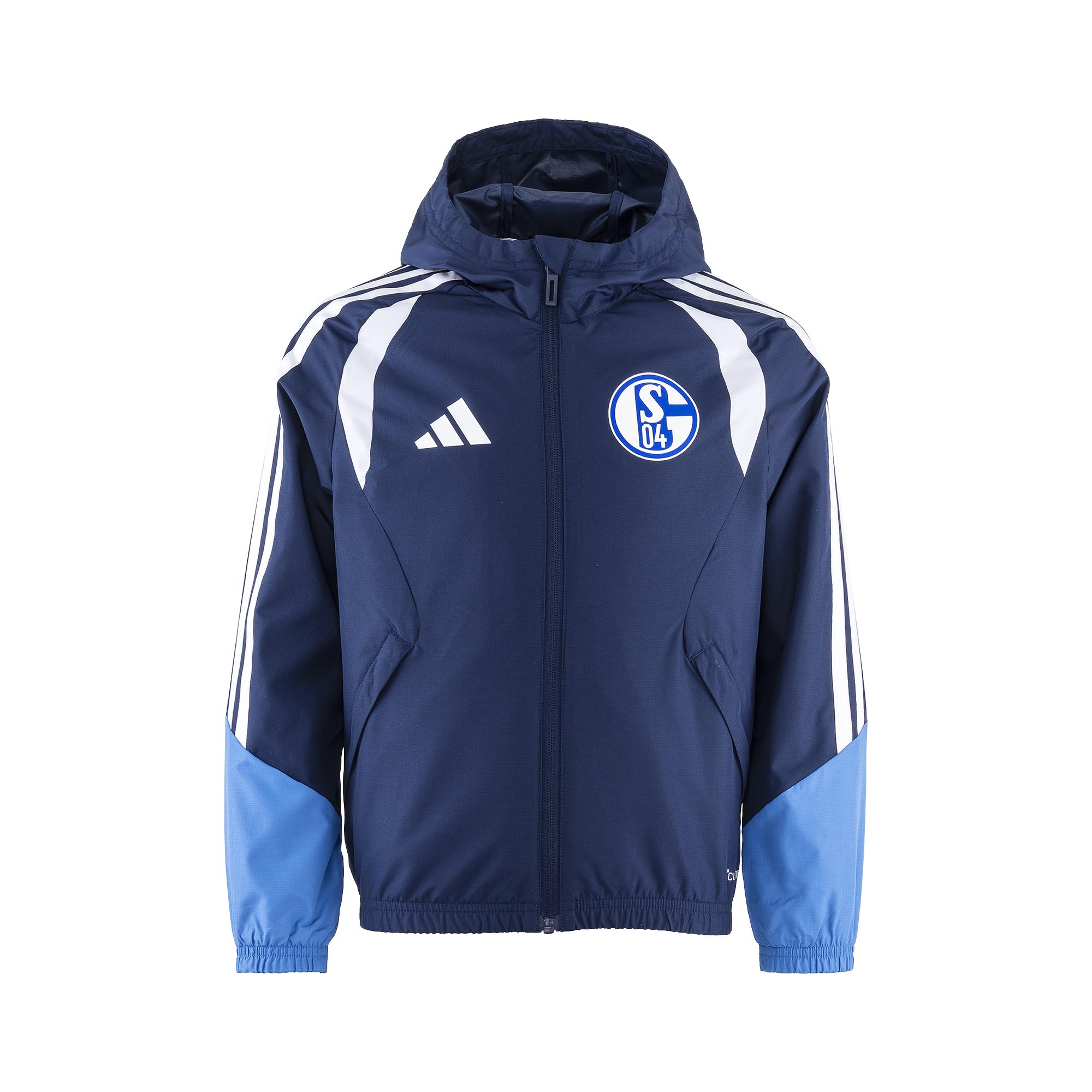 Details for adidas rain jacket team kids navy