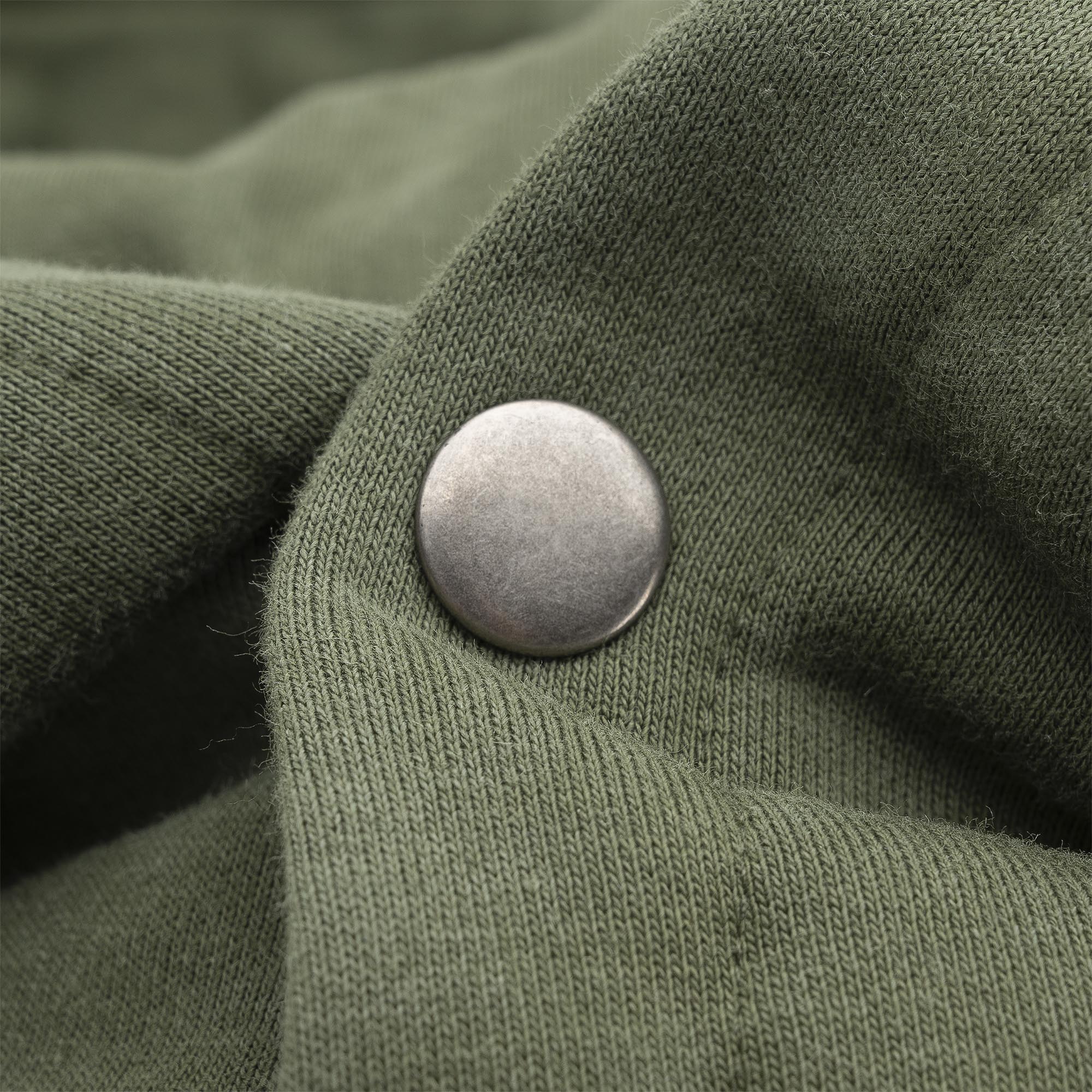Druckknopf khaki Hoodie