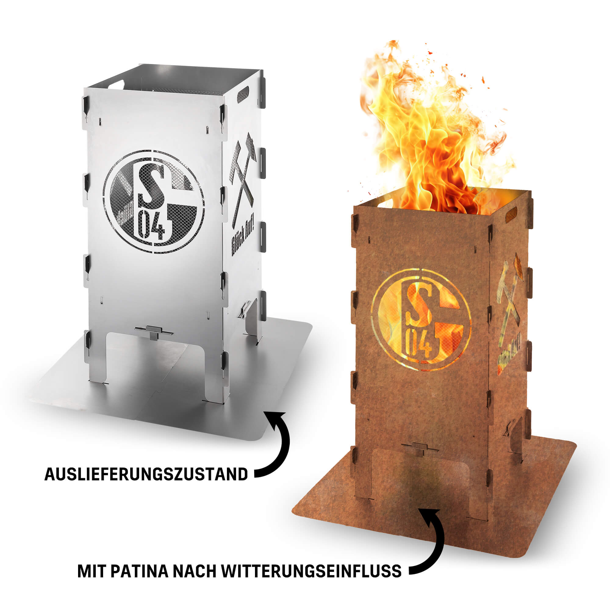 S04 Feuertonne Patina