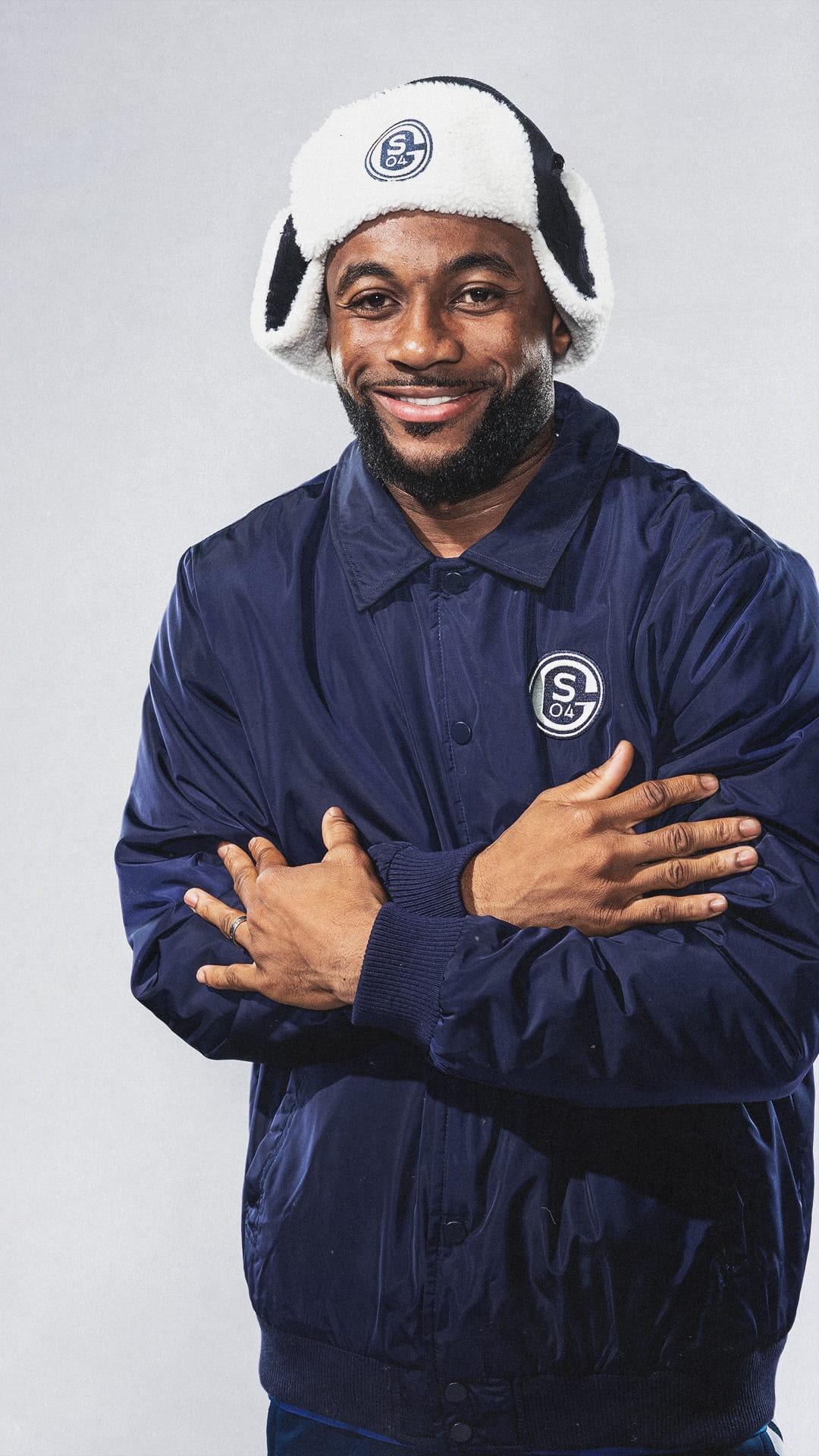 Retro-Kollektion Bomber-Jacke mit Fleece-Mütze