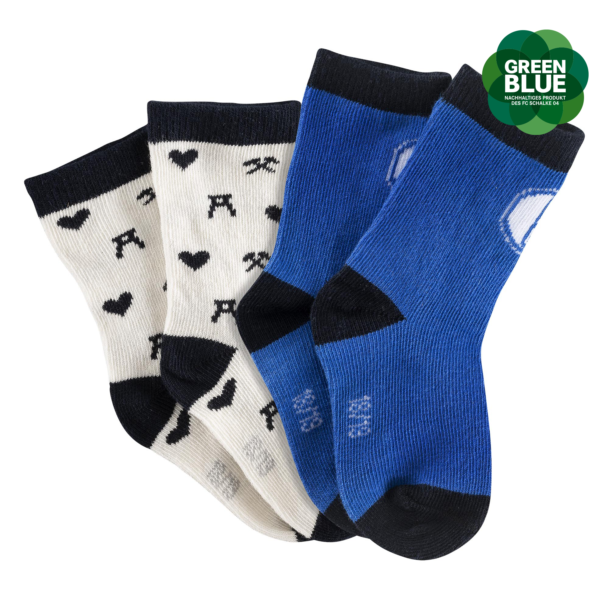 Details for Socks Baby Double Pack cream blue