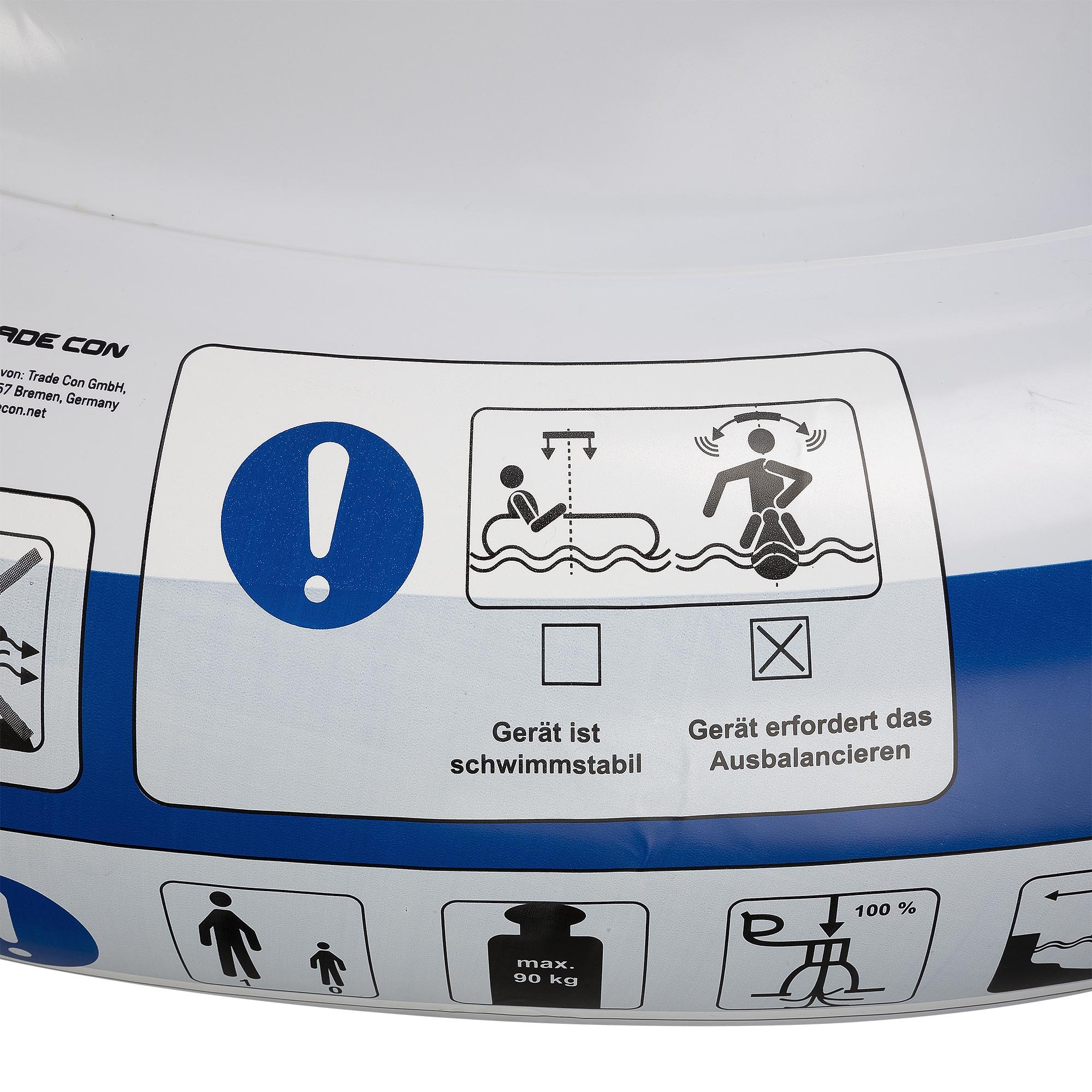 Badeinsel Warnhinweise