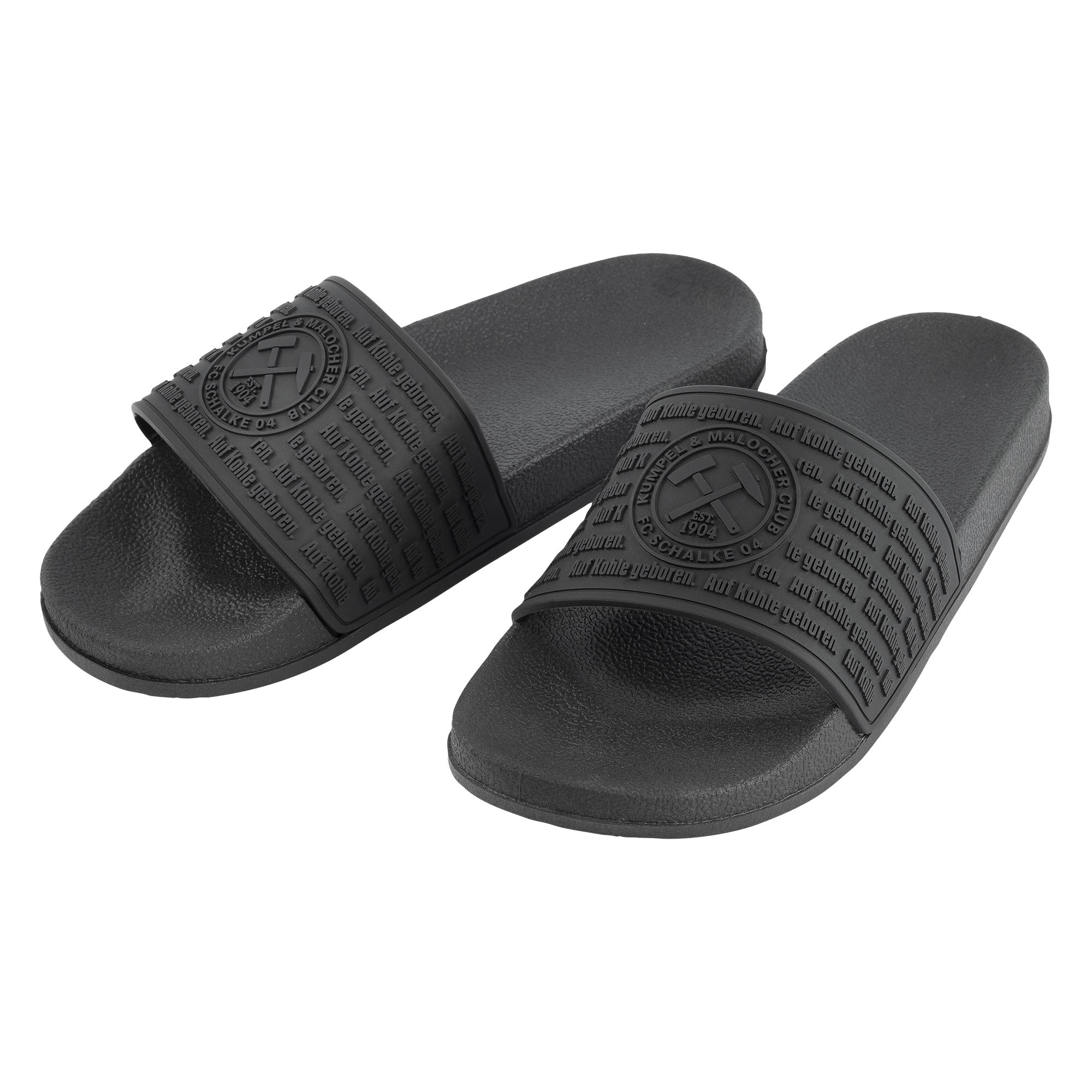 Details for Slide sandals Auf Kohle geboren