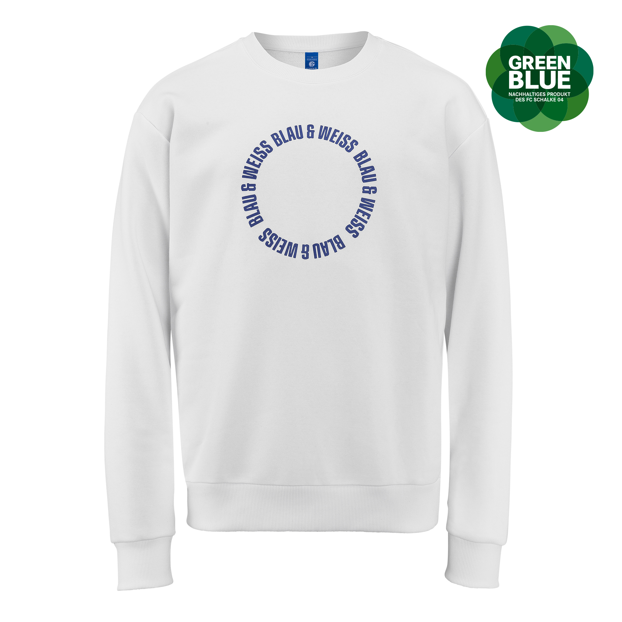 Details für Sweatshirt blau & weiß 