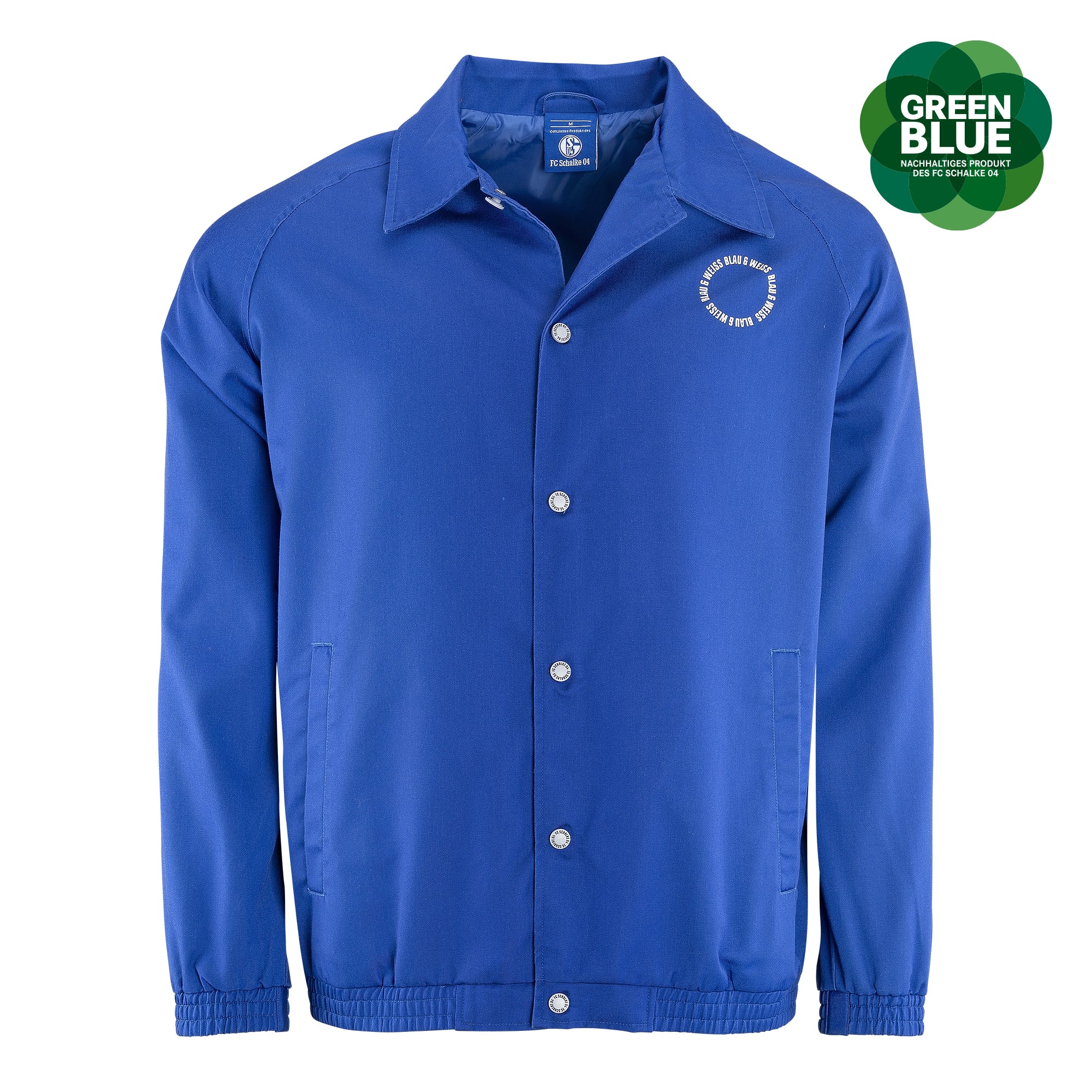 Details für Hemdjacke blau & weiß königsblau