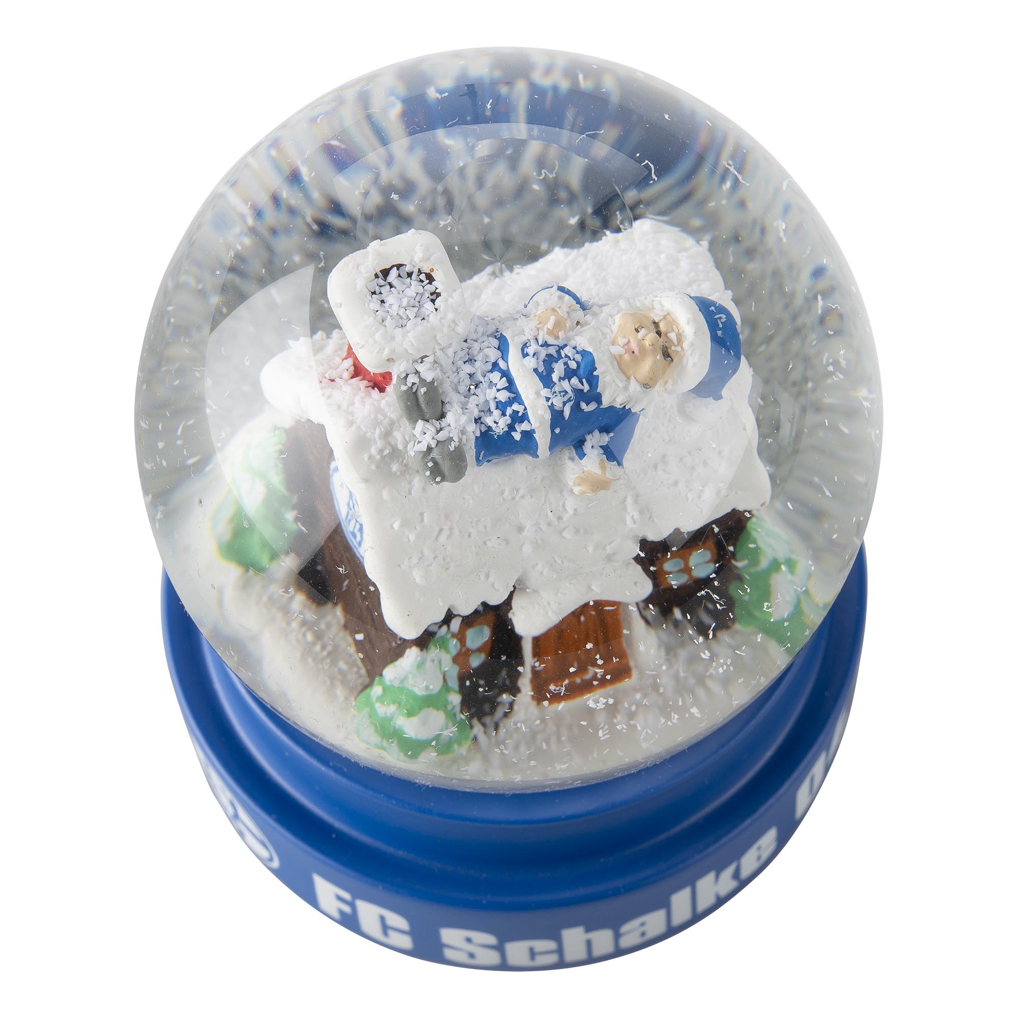 Schalke Schneekugel Holzhaus