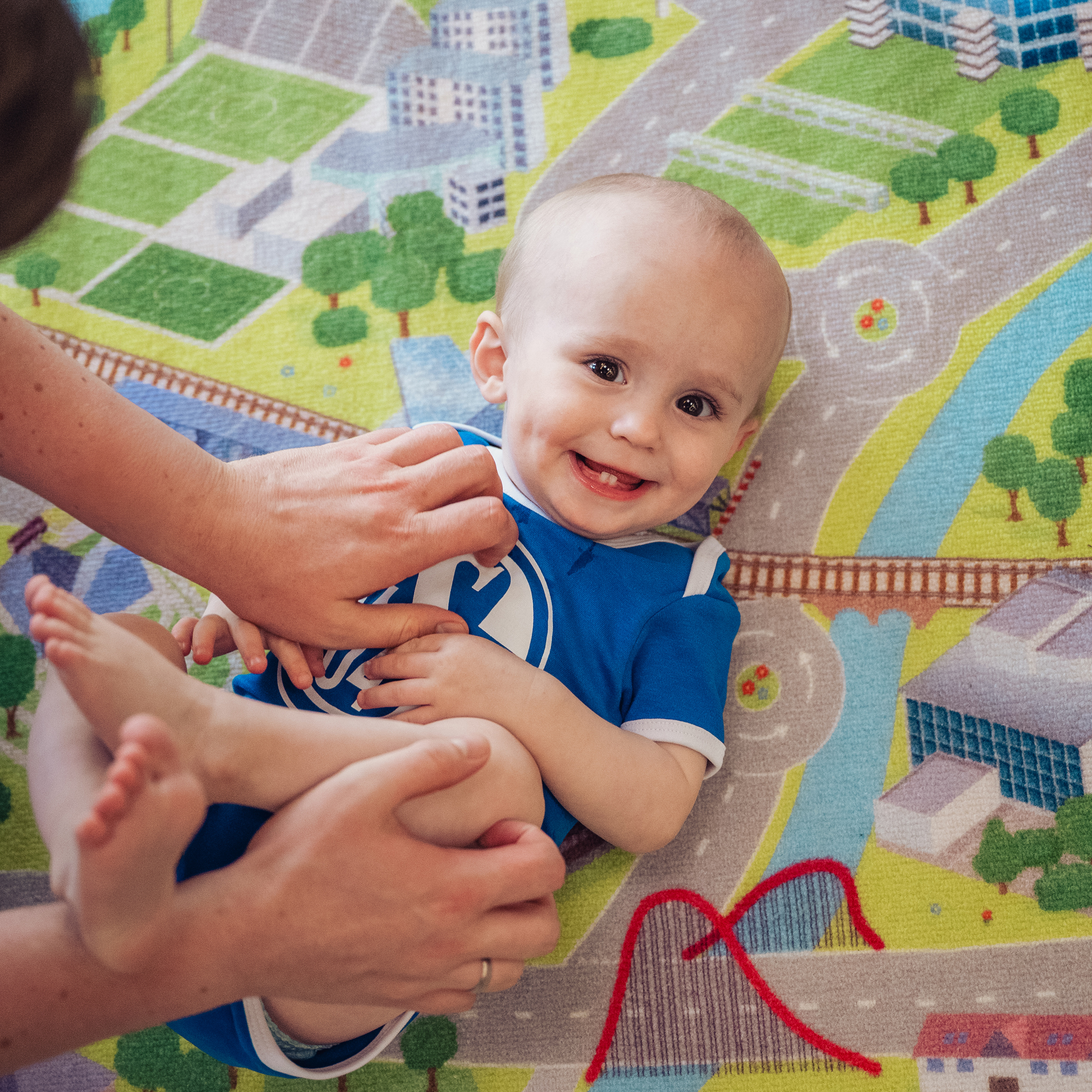Spielteppich Foto Baby