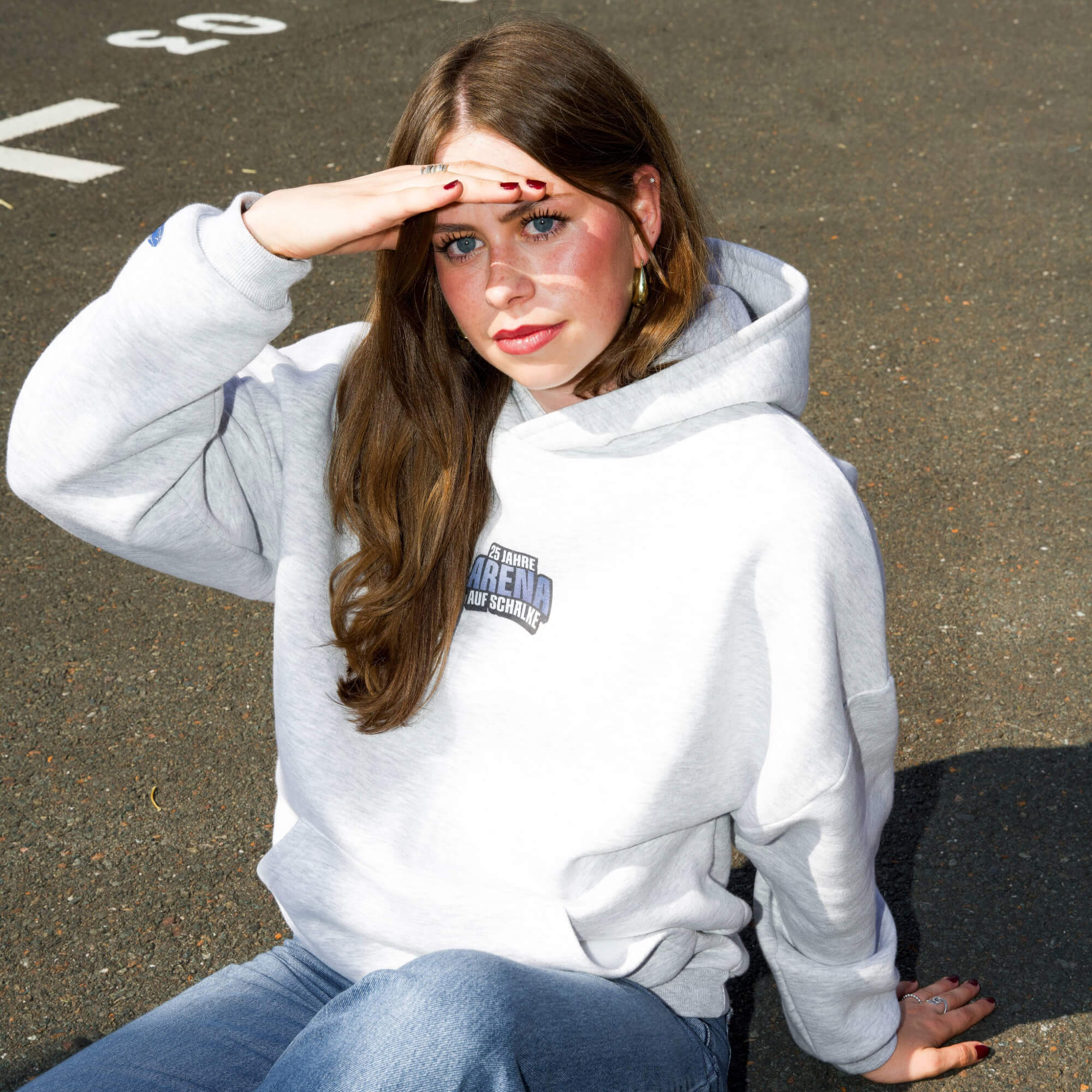 Kapuzen-Sweat Arena grau 