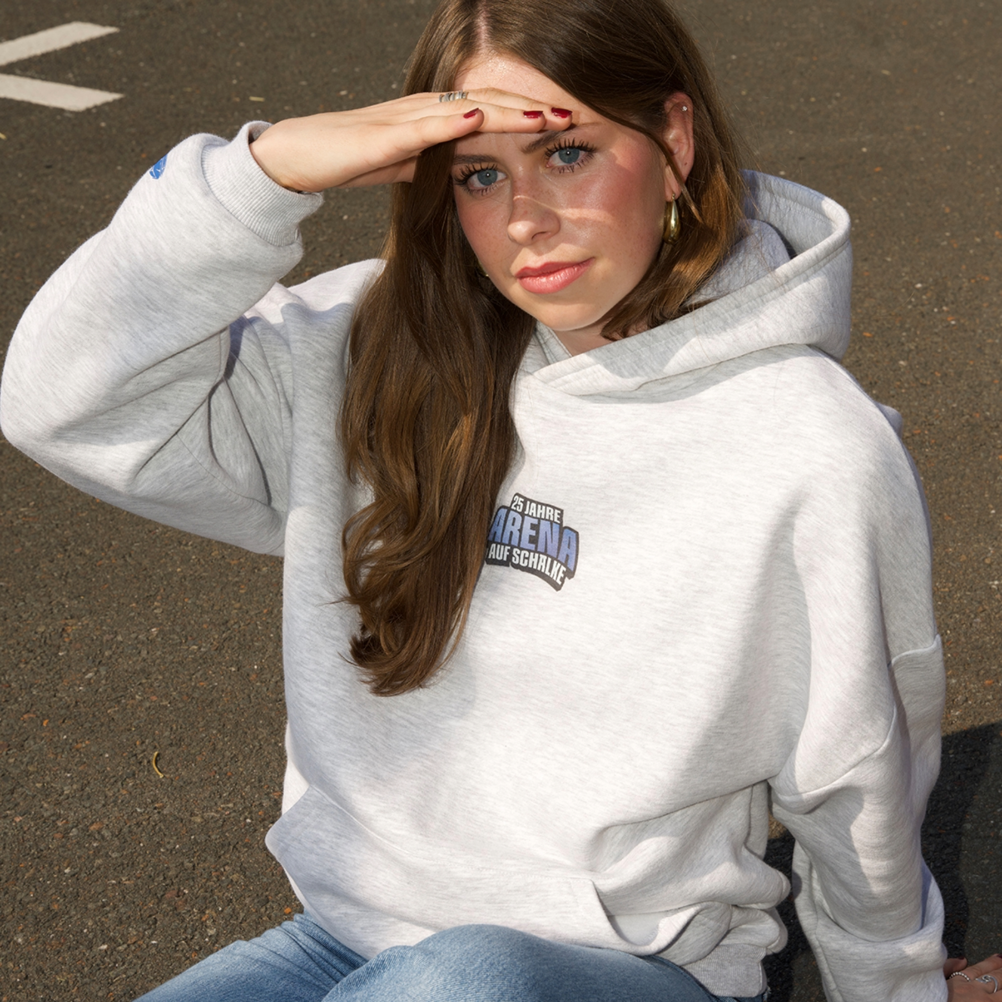 Kapuzen-Sweat Arena grau 