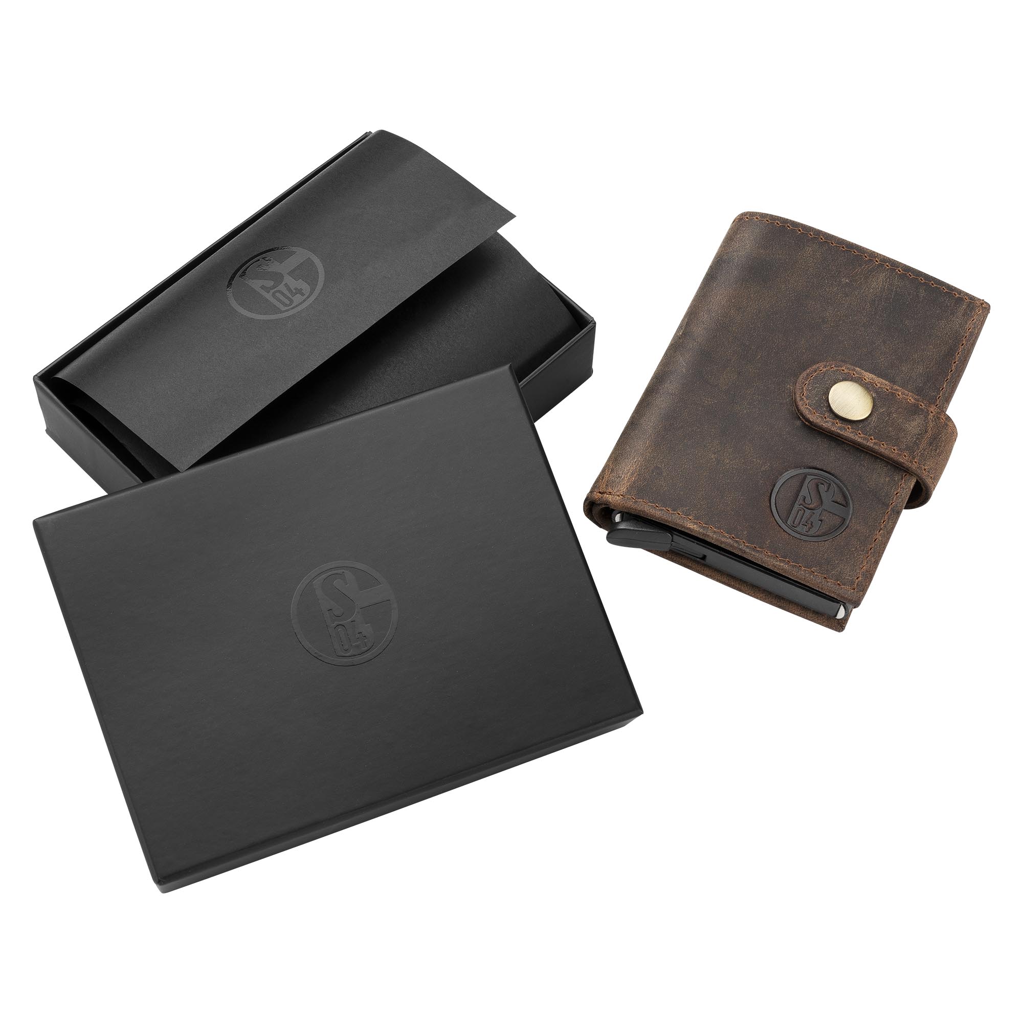 Lederbörse Flip-Card in Geschenkbox