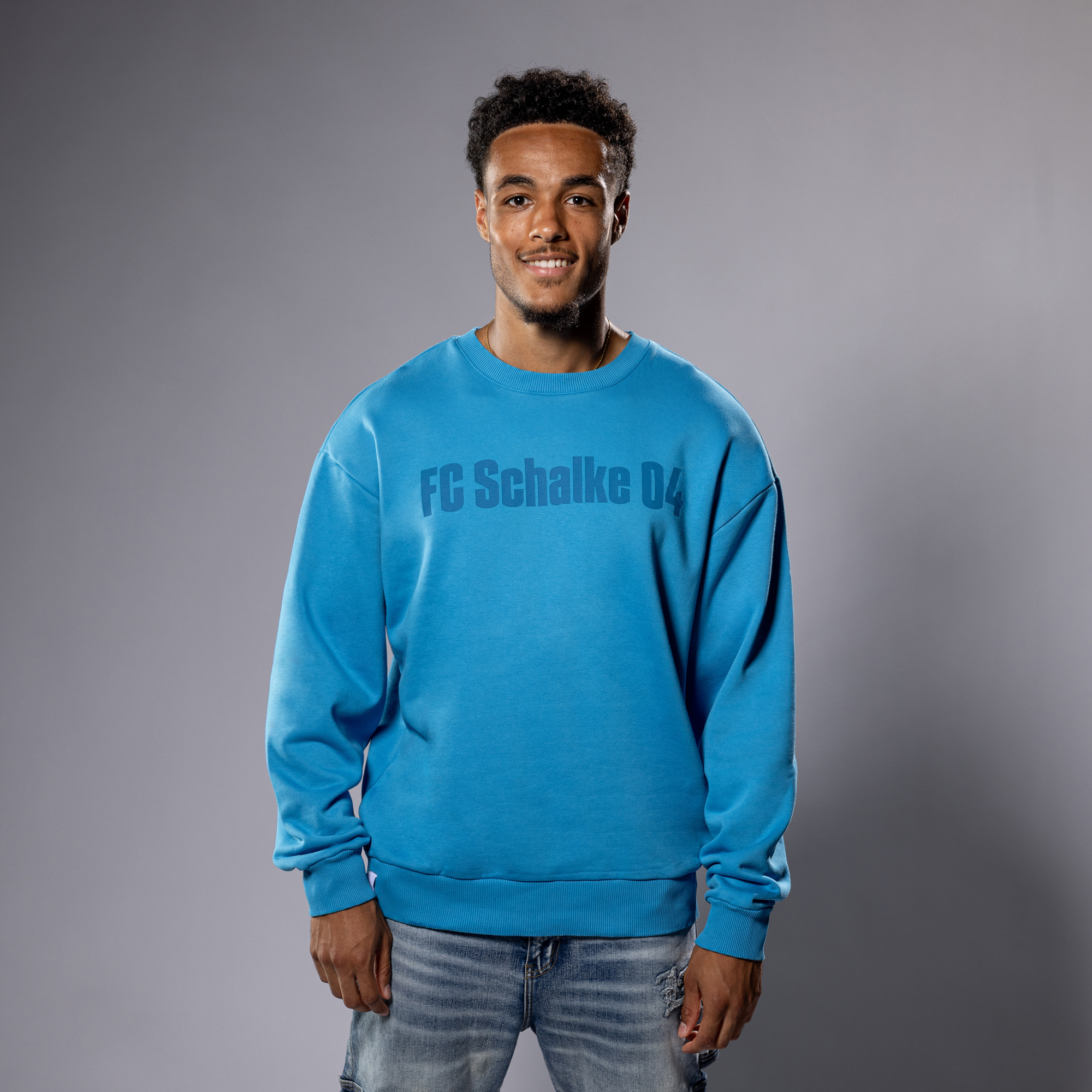 Sweater unisex washed blau