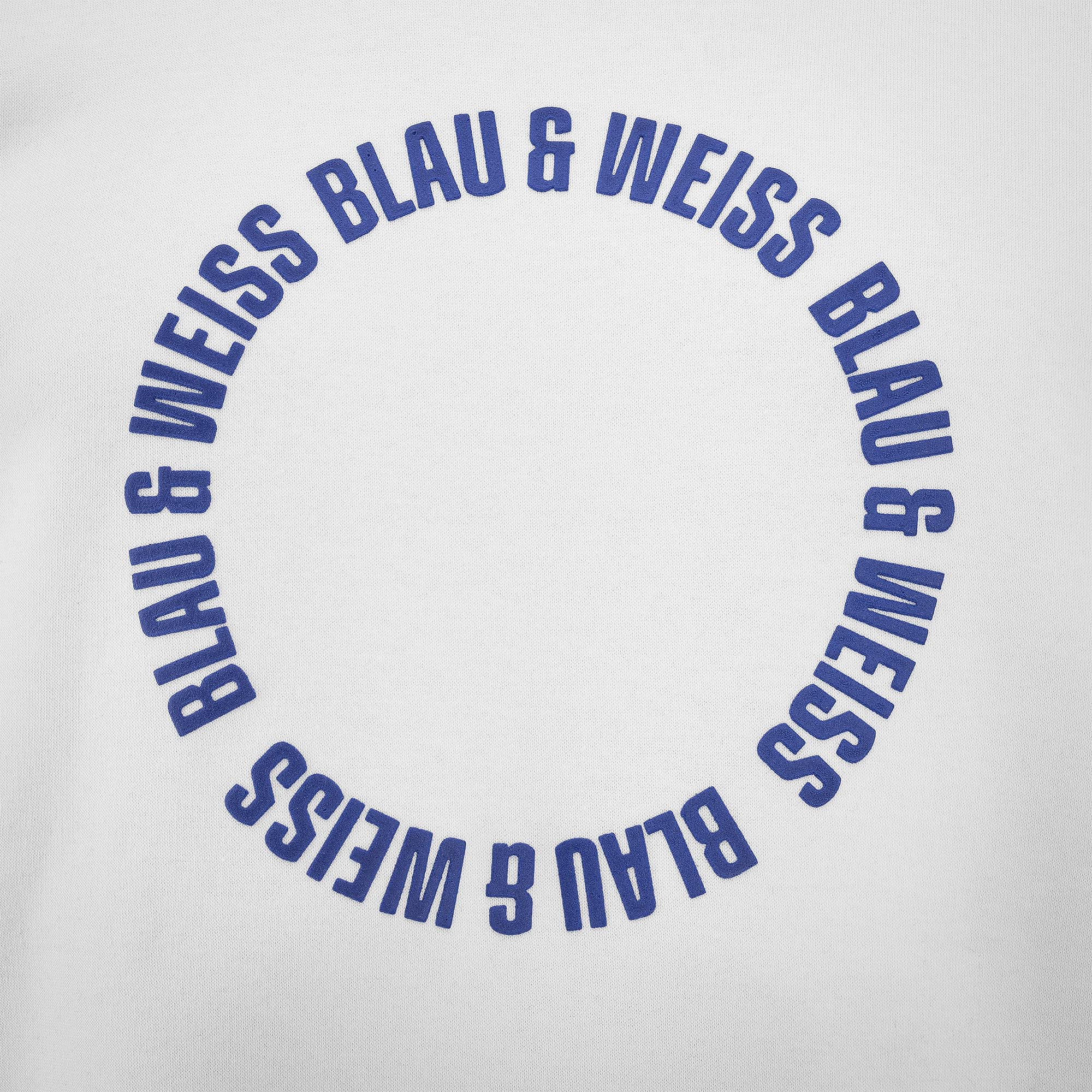 Sweatshirt blau & weiß Print